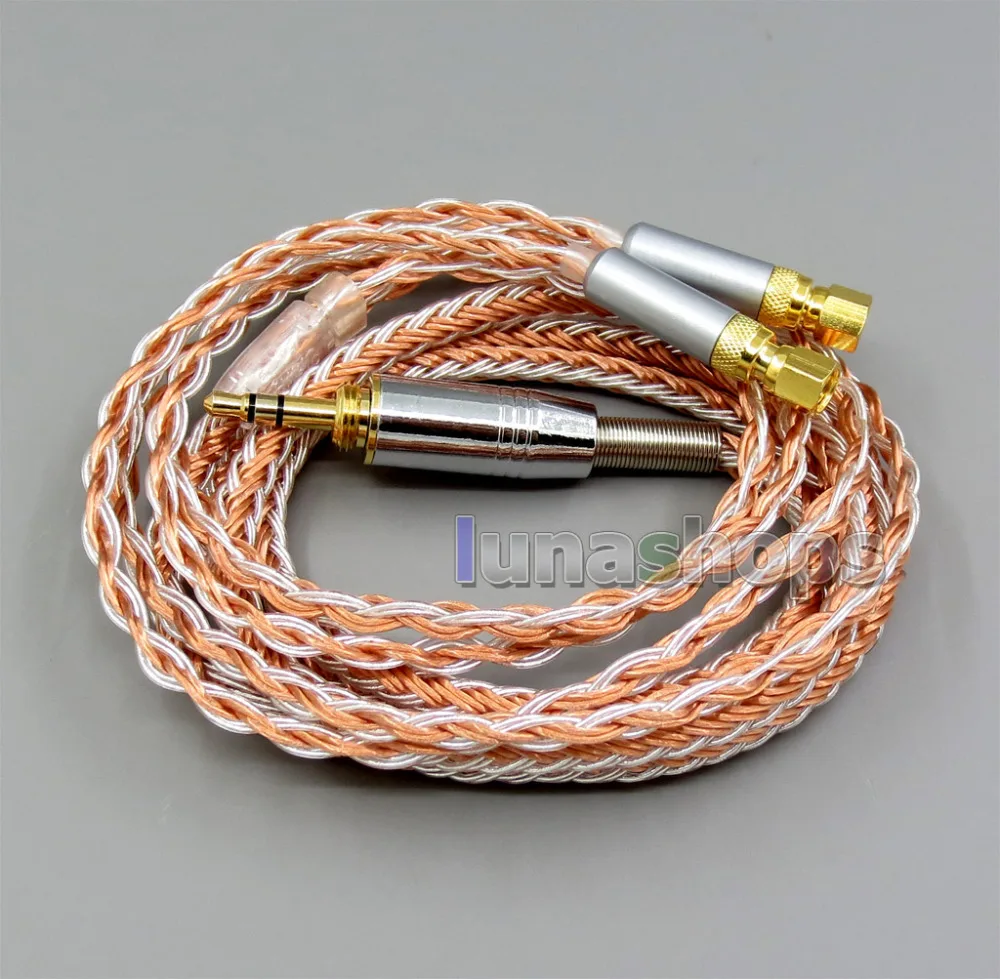 

6.5mm 3.5mm 16 Cores OCC Silver Plated Mixed Headphone Cable For HiFiMan HE400 HE5 HE6 HE300 HE560 HE4 HE500 HE6 LN005798