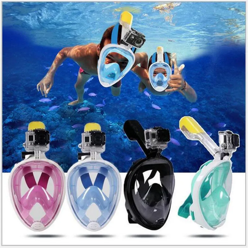 Underwater Anti Fog Diving Mask Snorkel Swimming Training Scuba Mergulho 2 In 1 Full Face