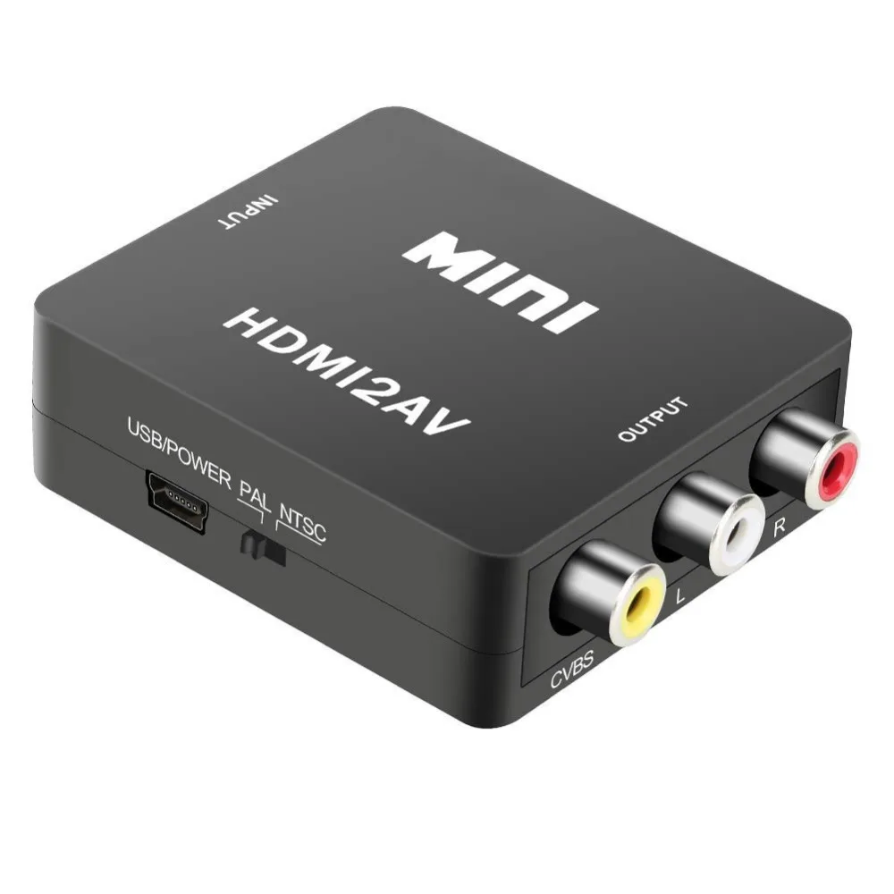 

HDMI to AV 1080P HDMI to 3RCA CVBs Composite Video Audio Converter Adapter Support PAL/NTSC