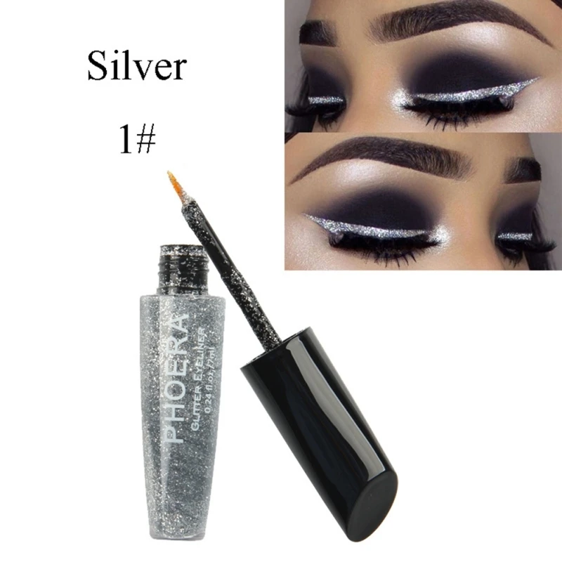 

1pc Waterproof Shimmer Eyeshadow Glitter Liquid Eyeliner Metallic Cosmetic Makeup Long Lasting Highlight Eyelliner
