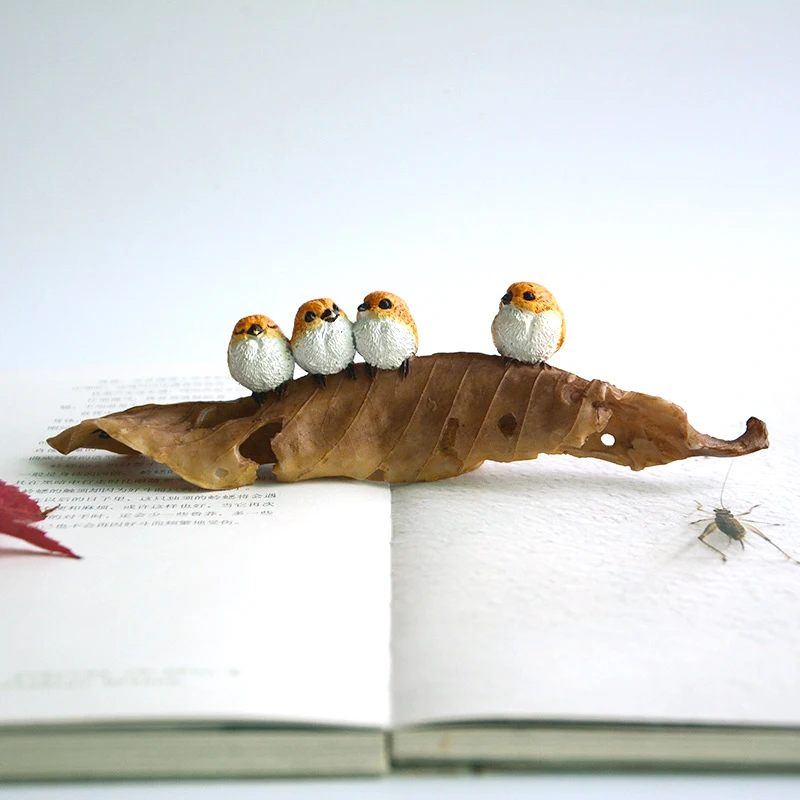 Kunstliche Motten Blatter Vogel Frosch Garten Miniaturen