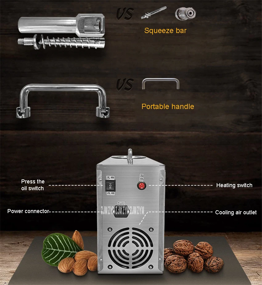 QX-FD206 Новый Нержавеющая сталь масла Пресс 3-4 кг/ч машины коммерческие дома масло Extractor экспеллер Пресс er 110 В или 220 В доступны