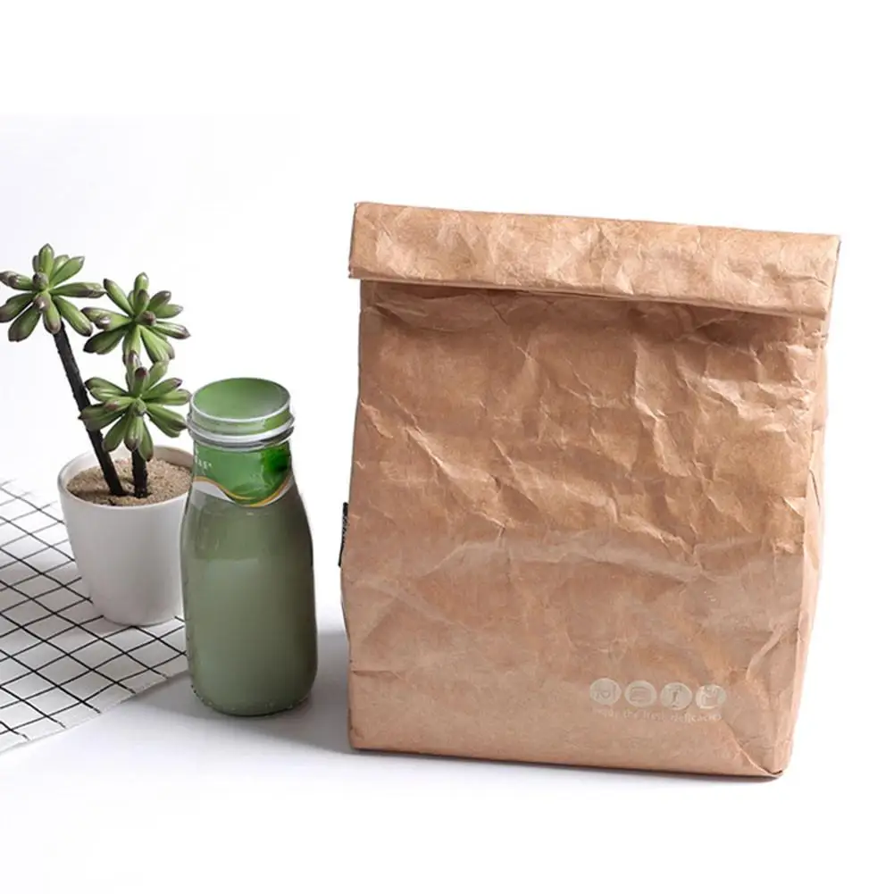 6L Brown Paper font b Lunch b font font b Bag b font Environmentally Friendly Reusable