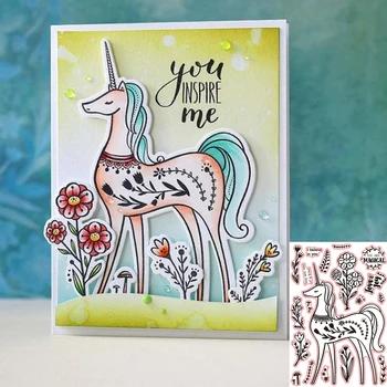 

Beautiful Unicorn Clear Stamps for DIY Scrapbooking DIY Craft Making Decoration Transparent Stempels New 2019 Silicone Seal