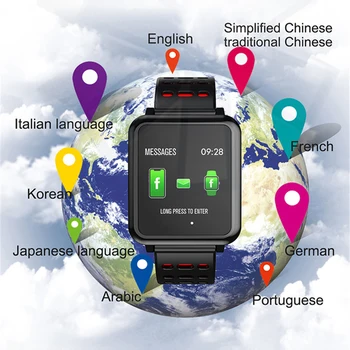 

T2 Men Smart Watch IP67 Life Waterproof heart rate tracker Multiple Language Support bluetooth sport fitness Smartwatch bracelet