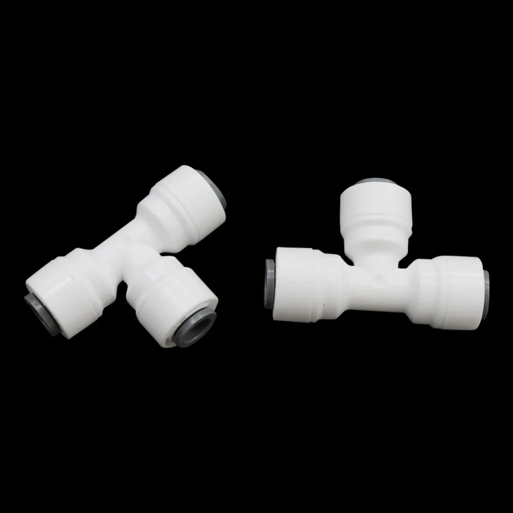 

1/4" Slip-Lock Tee connector Pure water machine 3-way Joint tube Garden Misting cooling system Pipe Fittings Adapter 10 Pcs
