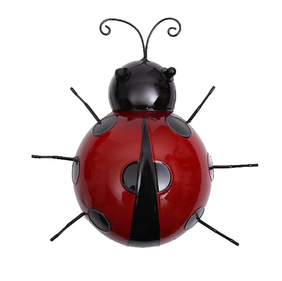 Ladybird Wall Hanging Lady Bug Metal Decoration For Garden Wall Hanger 10cm