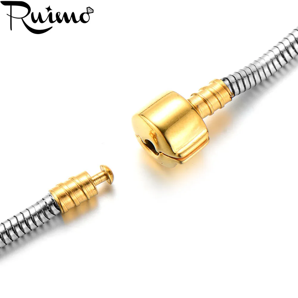 RUIMO в продаже 316l нержавеющая сталь покрытие Золотая змея цепи браслеты для DIY