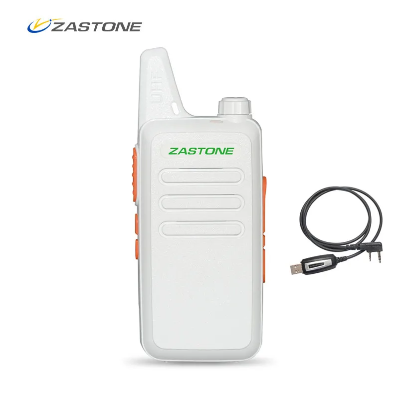 Zastone X6 UHF 400-470 МГц мини-радио портативное двустороннее коммуникационное оборудование Портативная рация с кабелем гарнитуры ZT-X6 - Цвет: white radio cable