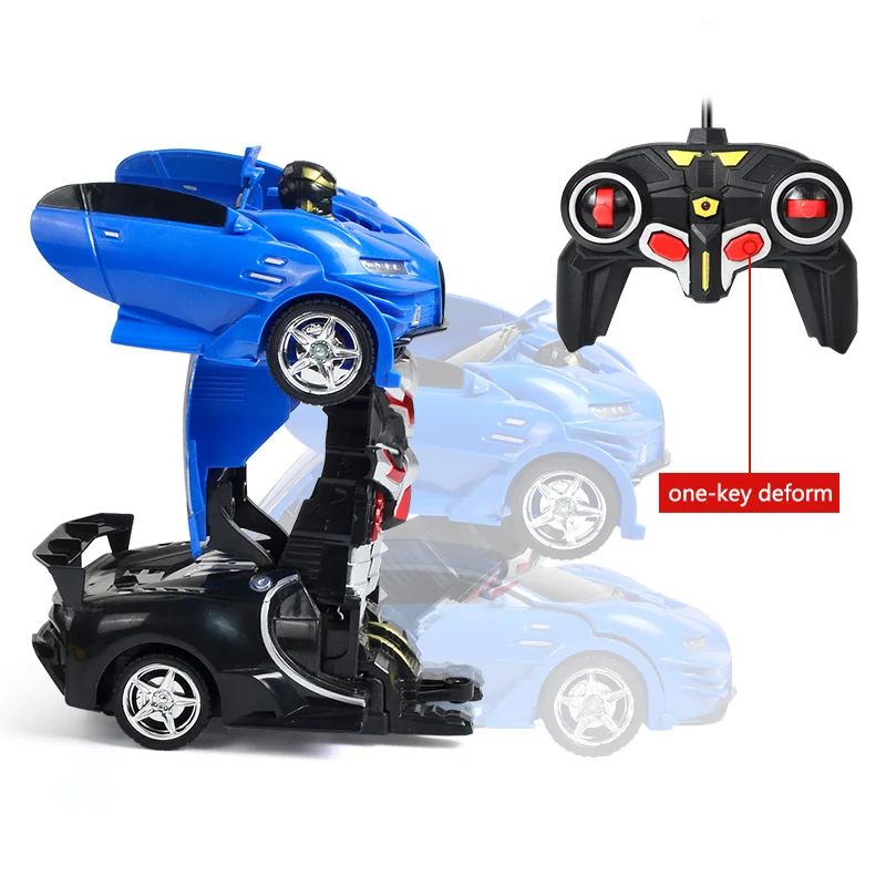 2In1 RC Car Transformation Robots Sports Vehicle Remote Control Cars Model Racing Toys Deformation Car RC Robots Children Gifts 