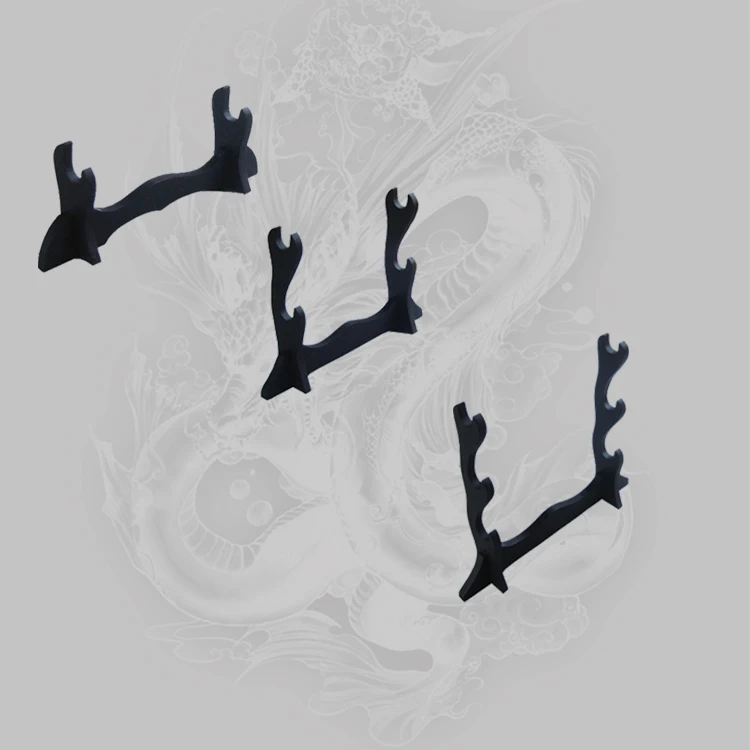 

Wooden Sword Display Stand Black Opacque Lacquered With Cheap Price