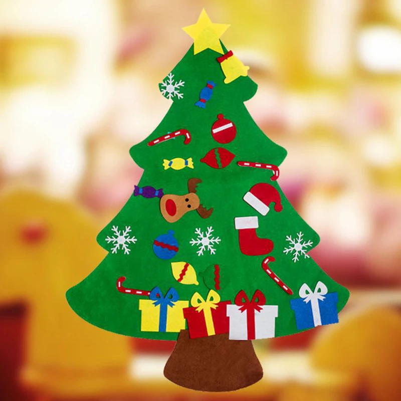 Kids Diy Felt Christmas Tree Decorations For Home New Year 2019