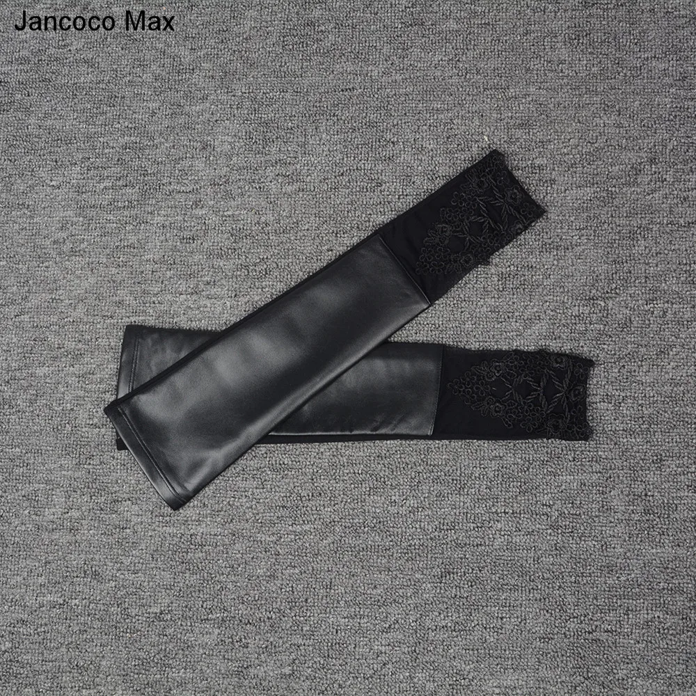 Jancoco Max Модный дизайн женские длинные из натуральной овечьей кожи кружево Прихватки для мангала Вечеринка варежки S2066