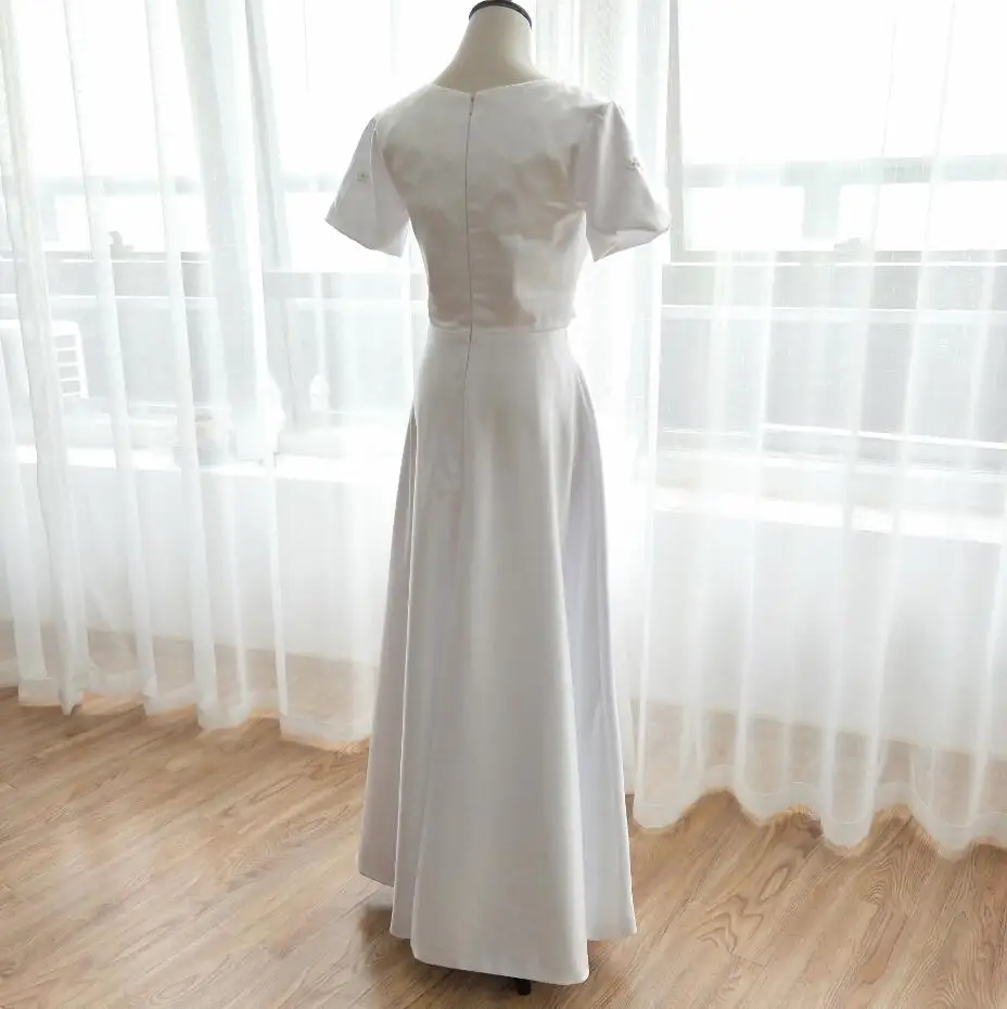 Fashion Song Hye Kyo Wedding Dresses Korea Simple Floor Length Bridal Gowns With Preals Elegant Vestido De Casamento Zw038 Wedding Dresses Aliexpress
