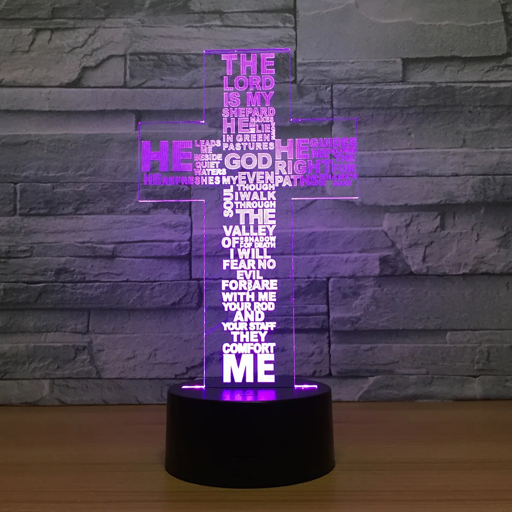 

Crosses Night Lights Electronic Products Creative Stalls Usb Led 3d Lamp Novelty Living Room Gifts Bedroom 3d Light Fixtures
