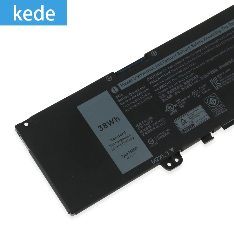 Kede ноутбук батарея F62G0 для Dell Inspiron 13 5370 7370 7373 Vostro 5370 RPJC3 11,4 V 38WH