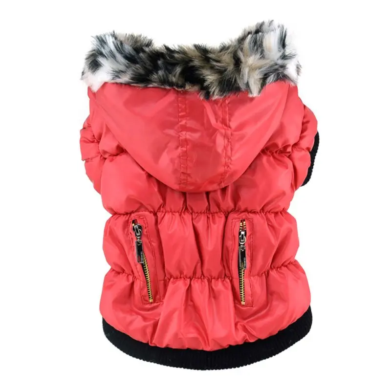 Главная молния раза Дизайн щенок зимняя куртка пальто хлопка классические 5-цвет осенняя удобная одежда для животных
