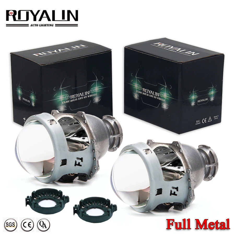 

ROYALIN Upgrade Hella 3/5 G2 Bi Xenon Projector Lens Blue Film Coating 3.0 Aluminum Head Lamp Car Styling Use D1S D2S D3S D4 HID