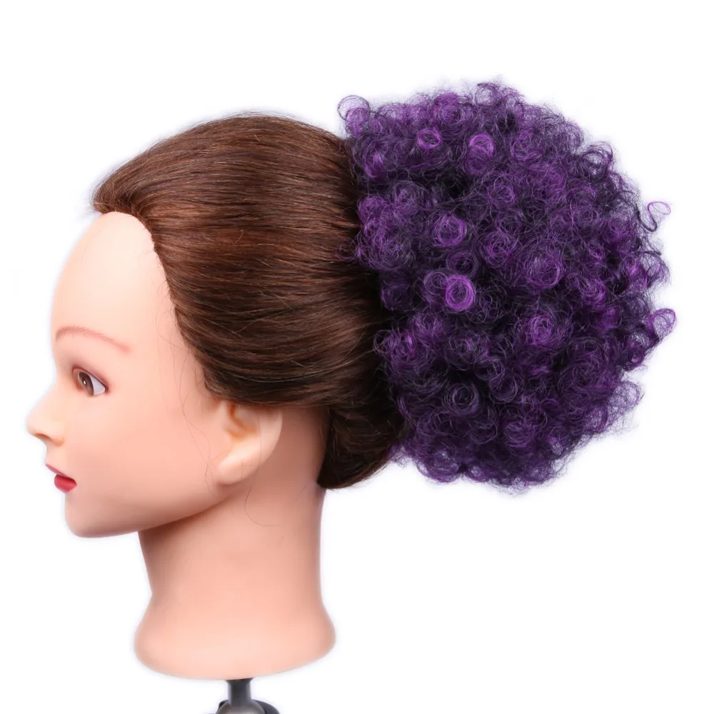 Fave Synthetic Puff Afro Curly Clip In Chignon Hair Extension