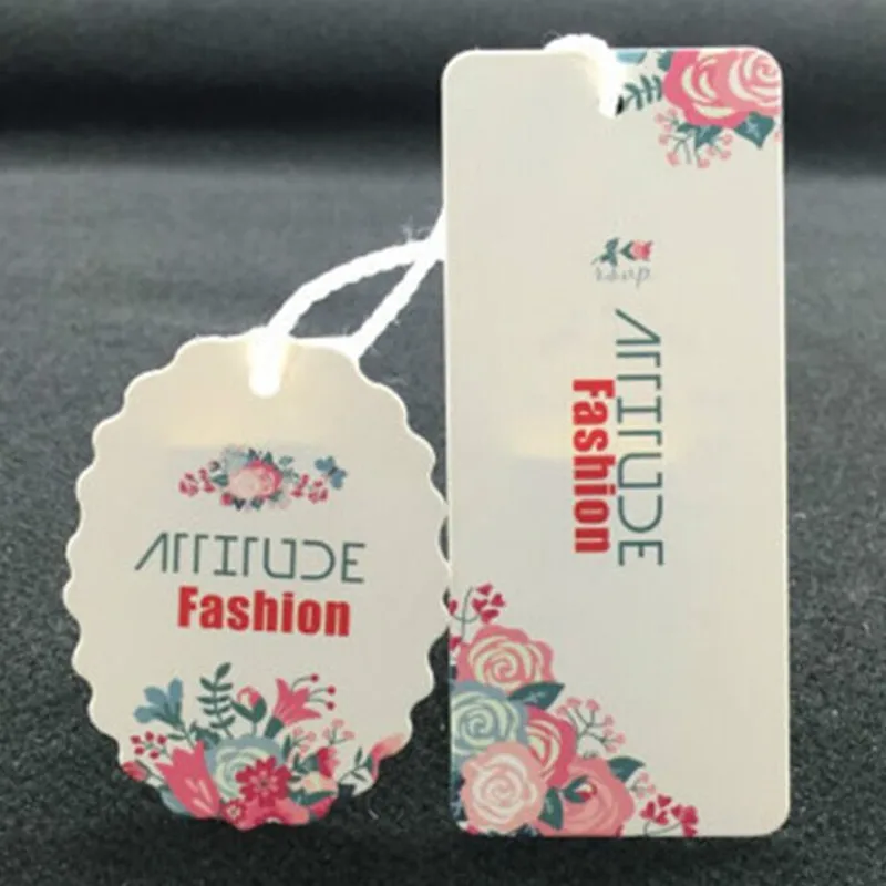 Custom name Top private quality 400 g Coated Artwork paper tags clothing printed Swing hang tag ...