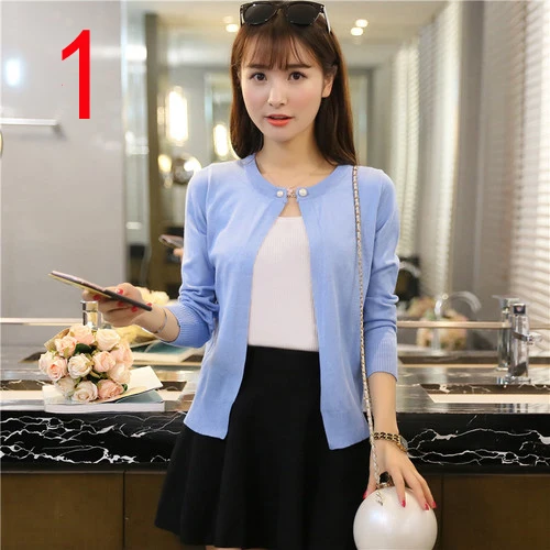 Achat J60895 Bureau D été Dame Cardigans Mince Doux Elégante bureau travail décontracté Doux Au Crochet Tricoté hauts Cardigans