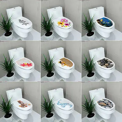 Toilet Seats Art Wall Stickers Quote Bathroom Decoration Art Decal Home