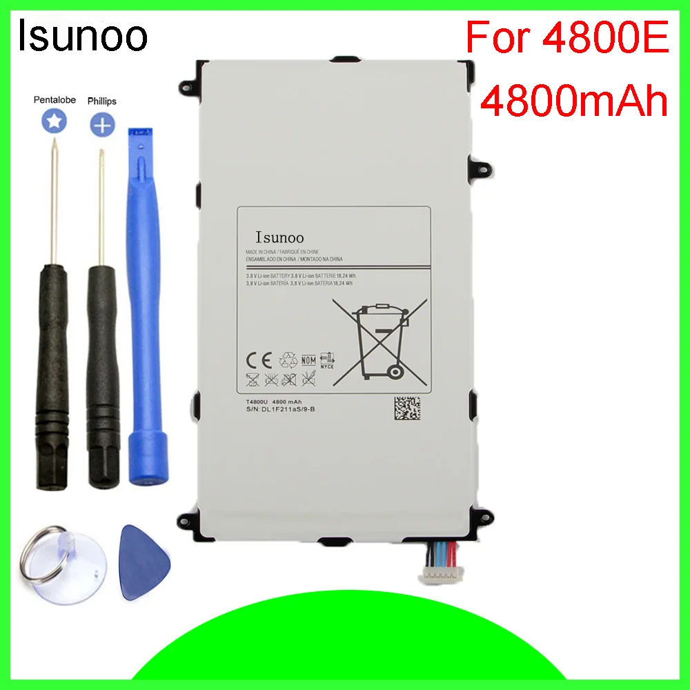 Литий полимерный аккумулятор ISUNOO T4800E T4800C 4800 мАч для Samsung Galaxy Tab Pro SM T320 T321 T325 с