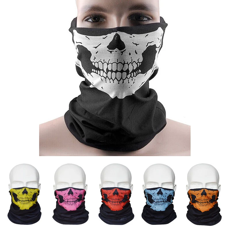 

Magic Scarf Outdoor Face Mask Riding Mask COSPLAY Fortnight Skull Trooper Bicycle Ski Skull Half Ghost Scarf Multi Use Neck Warm