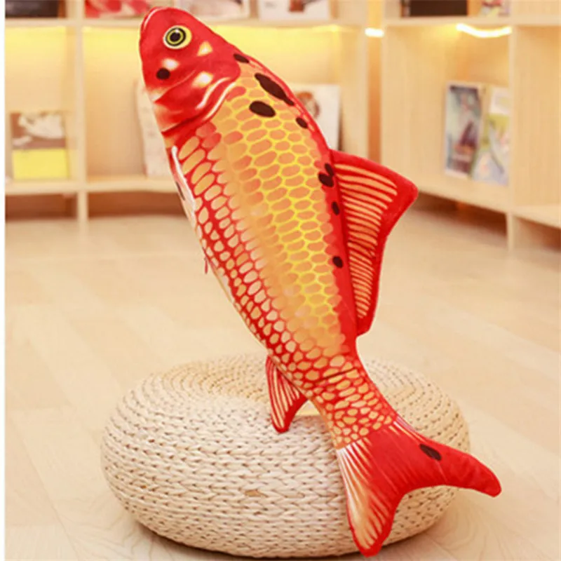 

BZ402 3D Carp pillow Dolls Decorative Cushion Throw Pillow With Inner Home Decor Sofa Emulational Toys No Zipper