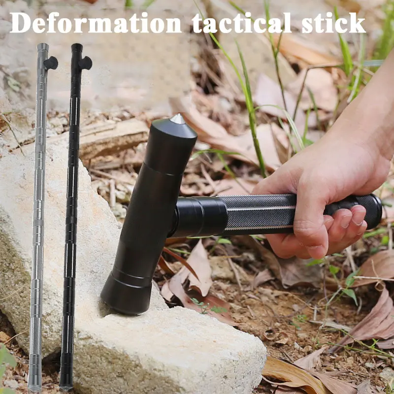 

Portable Tactical Stick Trekking Pole Aluminum Alloy Camping Multi-Functional