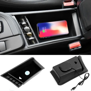 

Mobile phone wireless charging Central Armrest storage box for 2016-2018 BMW X1 F48 F30 F31 F20 F21 2013-2018 G30 G31 LHD X3 X4