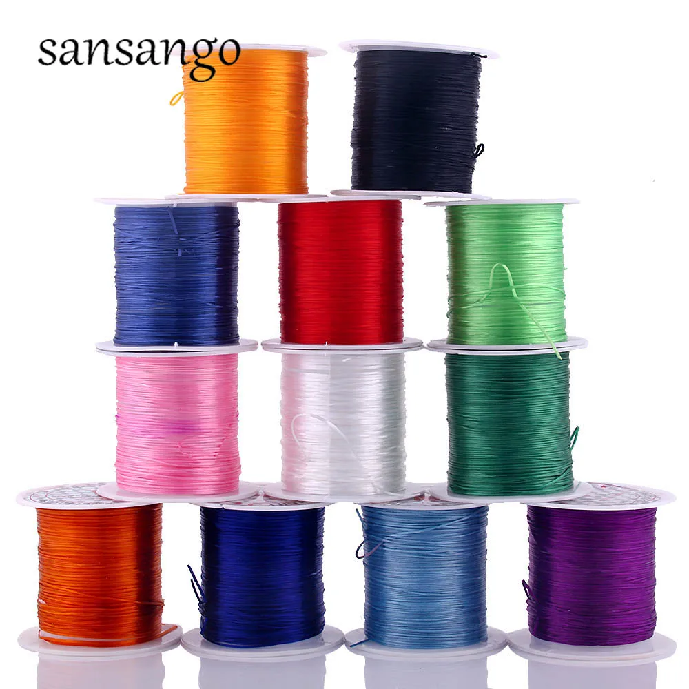 12Rolls Stretchy Elastic Cord Crystal 1mm String Wire For Jewelry