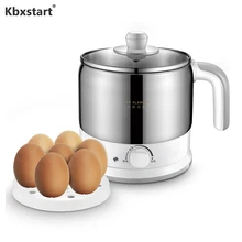 Kbxstart 220V Multifunction Cooker Stainless Steel Liner Mini Electric Noodles Rice Cooking Pot Machine with Steamed Eggs Pan Kbxstart 220V Multifunction Cooker Stainless Steel Liner Mini Electric Noodles Rice Cooking Pot Machine with Steamed Eggs Pan