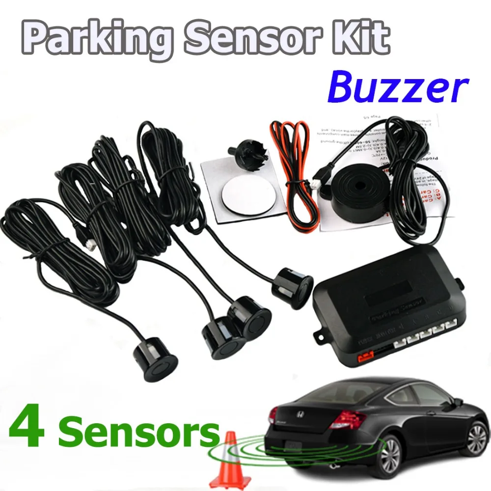 Viecar 4 Sensors Buzzer 22mm Car Parking Sensor Kit Reverse Backup
