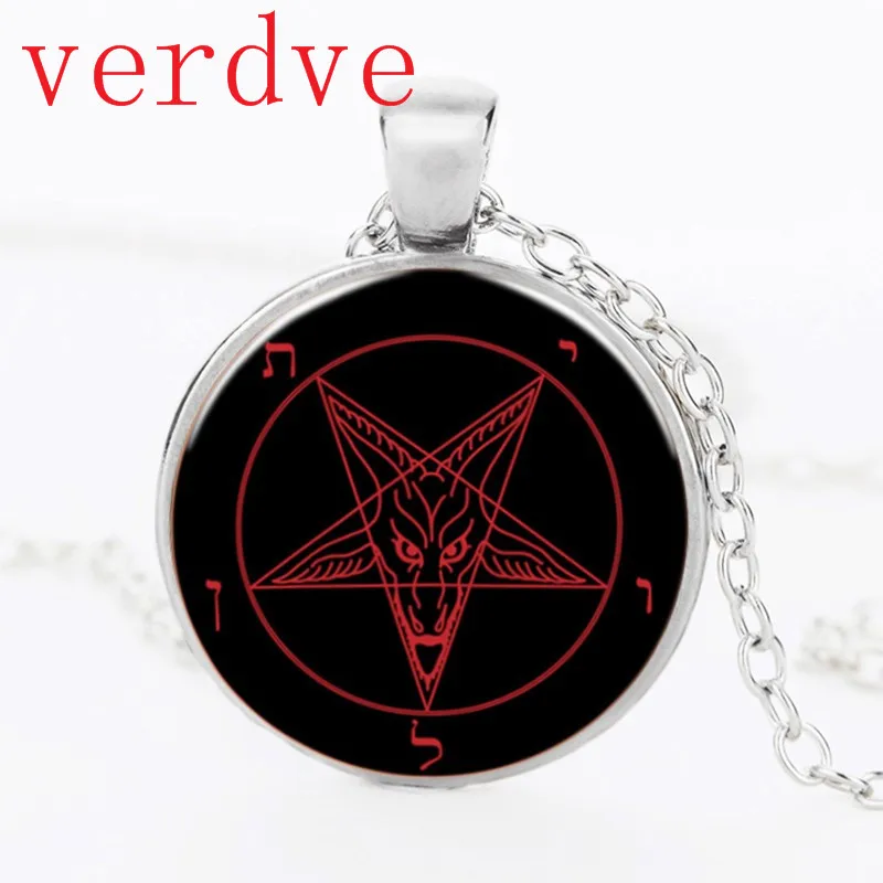 Кулон с пятиконечной звездой Baphomet ожерелье из козьего стекла вечерние ювелирные