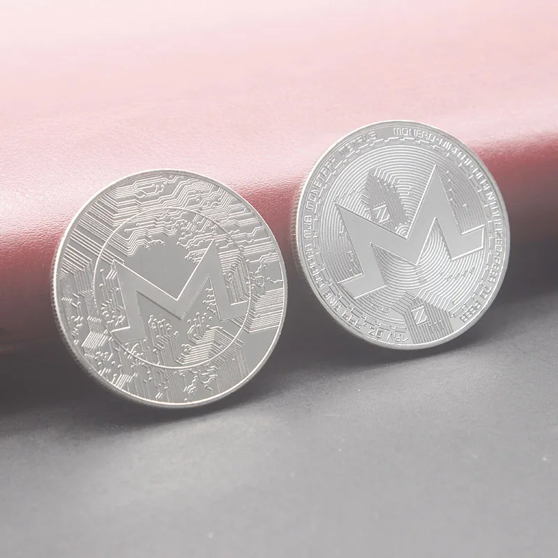silver monero coin 