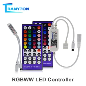 

RGBW/RGBWW LED Controller DC12V 40 Key Smart IR Remote Controller/Bluetooth Controller for RGBW RGBWW SMD 5050 LED Strip Lights