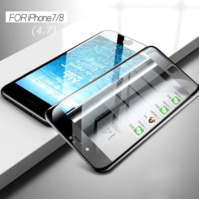 

high end full glue 3D and 5D tempered Glass Screen Protector for iPhone 7 (4.7'') for iPhone 8 full cover Glass Film anti blue