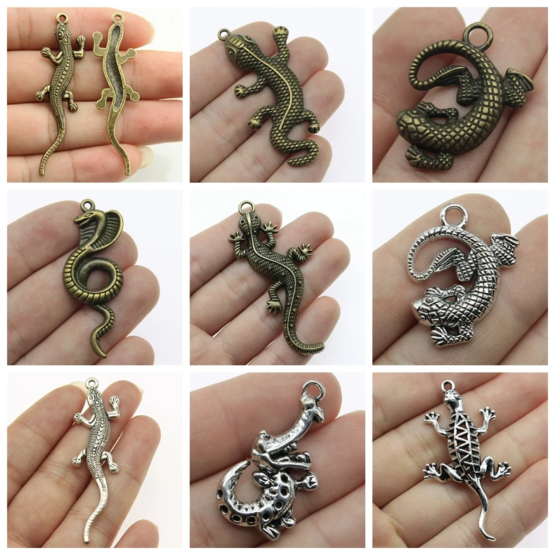 

Lizard Jewelry Mix Snake Earrings Pendant For Jewelry Making Diy Craft Supplies Encourage Text Tag Charms Men Jewelry Handmade