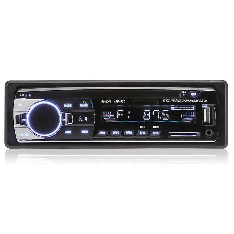 JSD 520 Car MP3 Player FM Radio Stereo Receiver Bluetooth 2.0