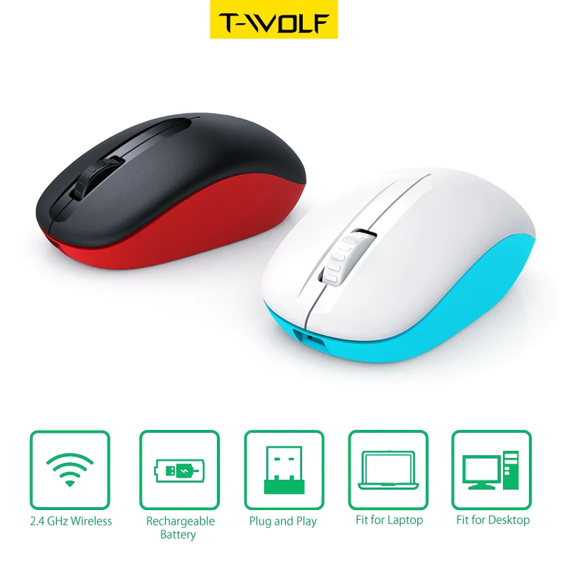 T-WOLF Q8 Wireless Rechargeable Optical Mouse (7)