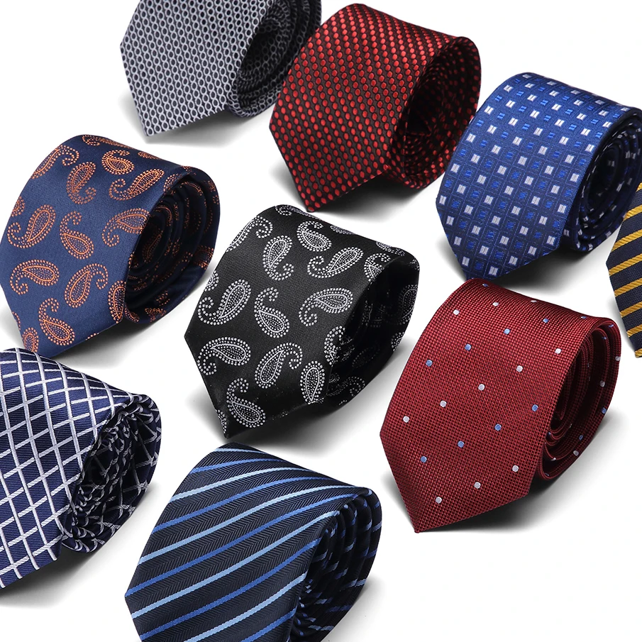 

Man Formal Business Silk Necktie Jacquard Woven Men Suit Ties Geometric Dots Pattern 3" Skinny Slim Narrow Wedding Tie for men