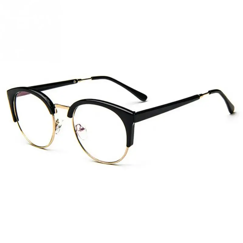 Женские стильные кошачий глаз полукруглая рамка Оптическое стекло es легкий металл+ пластик анти-излучения очки простые стеклянные очки