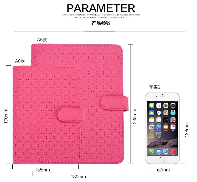 Мята и Роза красный и коричневый из мягкой кожи для ноутбука 6 вкладыш A5 и A6 спиральный планировщик с магнитным совпадением kikki. K наполнитель