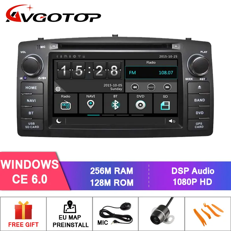 Cheap AVGOTOP Android 9 Wince Car Radio DVD GPS Multimedia For BYD F3 Toyota Corolla E120 2G 16G Player 1