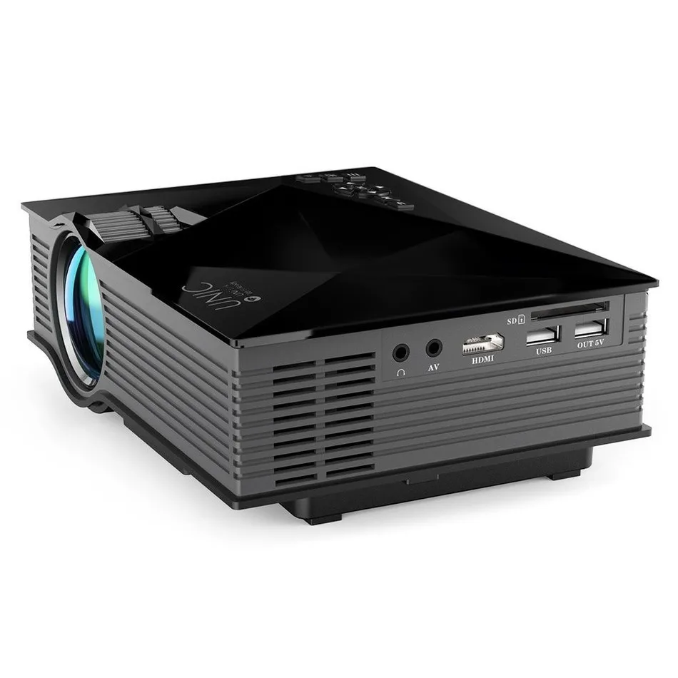 Мини Портативный UNIC UC46 + беспроводной WIFI Full HD светодиодный проектор для домашнего