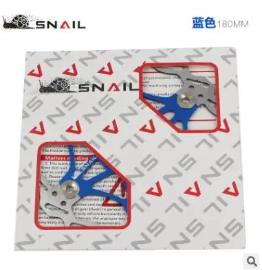 SNAIL BLUE 180MM Новинка, велосипед, дисковый тормоз, ротор, плавающий, MTB, для 160 мм, 180 мм, 203 мм, Аксессуары для велосипеда - Цвет: SNAIL BLUE 180MM