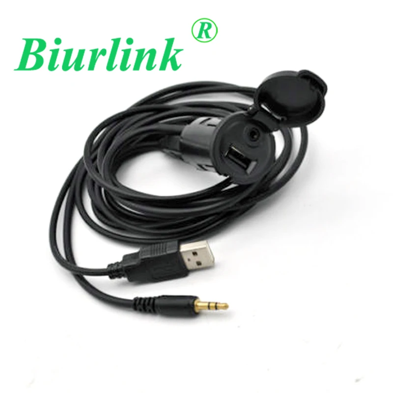 Замена автомобильного стерео прикуривателя Biurlink кабель AUX USB и интерфейсный