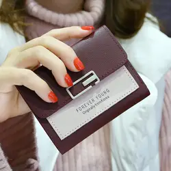 XAX для женщин женские кошельки небольшой модный бренд кожаный кошелек дамы карты сумка для Клатч женский короткие кошелек-зажим для денег 145