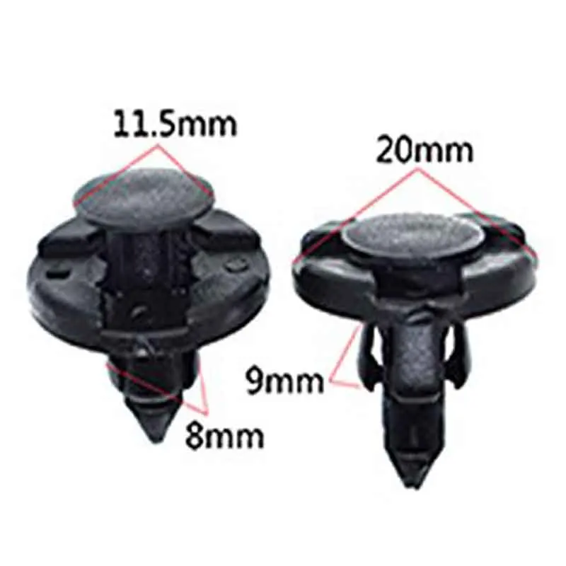 50pcs/lots Push Type Bumper Fender Rivet Mud Flap Retainer Clip Fastener for Nissan